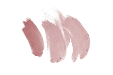 Smear ve ruj veya akrilik boya beyaz izole doku