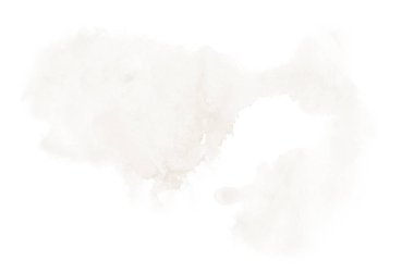 Beyaz üzerine izole edilmiş, sıvı bir kova boyası ile soyut suluboya arka plan görüntüsü. Kahverengi tonları