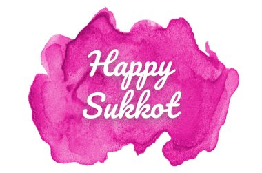 Kova boyası sıvı bir sıçrama ile soyut suluboya arka plan görüntüsü. Pembe tonları. Mutlu Sukkot