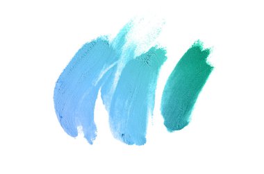 Smear ve ruj veya akrilik boya beyaz izole doku