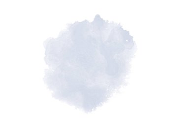 Beyaz üzerine izole edilmiş, sıvı bir kova boyası ile soyut suluboya arka plan görüntüsü. Koyu mavi tonları