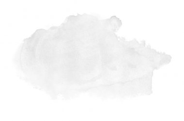 Beyaz üzerine izole edilmiş, sıvı bir kova boyası ile soyut suluboya arka plan görüntüsü. Siyah beyaz tonları