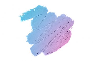 Smear ve ruj veya akrilik boya beyaz izole doku