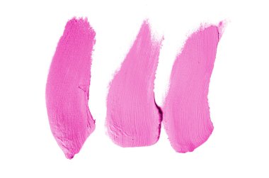 Smear ve ruj veya akrilik boya beyaz izole doku