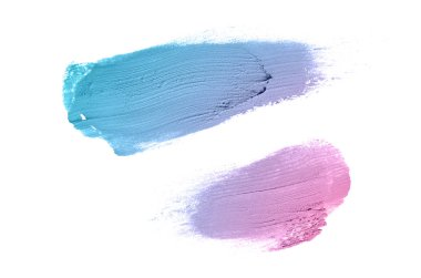 Smear ve ruj veya akrilik boya beyaz izole doku