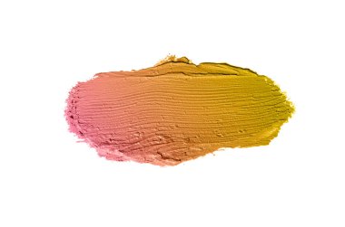 Smear ve ruj veya akrilik boya beyaz izole doku