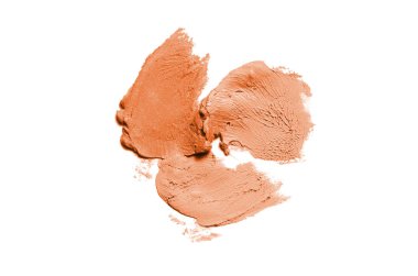 Smear ve ruj veya akrilik boya beyaz izole doku