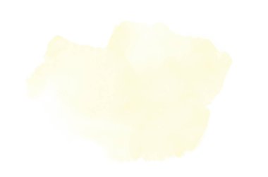 Beyaz üzerine izole edilmiş, sıvı bir kova boyası ile soyut suluboya arka plan görüntüsü. Sarı tonları