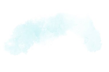 Beyaz üzerine izole edilmiş, sıvı bir kova boyası ile soyut suluboya arka plan görüntüsü. Açık mavi tonları
