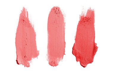 Smear ve ruj veya akrilik boya beyaz izole doku