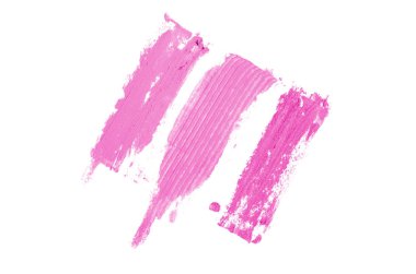 Smear ve ruj veya akrilik boya beyaz izole doku