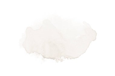 Beyaz üzerine izole edilmiş, sıvı bir kova boyası ile soyut suluboya arka plan görüntüsü. Kahverengi tonları