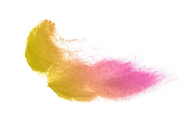 Smear ve ruj veya akrilik boya beyaz izole doku