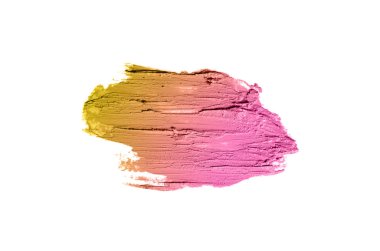 Smear ve ruj veya akrilik boya beyaz izole doku