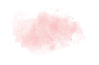 Aquarelle boya, üzerinde beyaz izole bir sıvı sıçrama ile suluboya arka plan görüntüsü. Kırmızı tonları