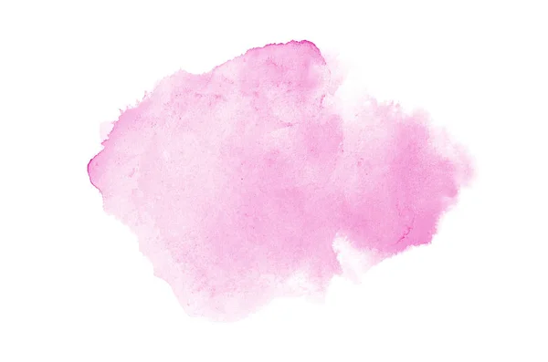 Abstract aquarel achtergrondafbeelding met een vloeibare Splatter van Aquarelle verf, geïsoleerd op wit. Roze tinten — Stockfoto