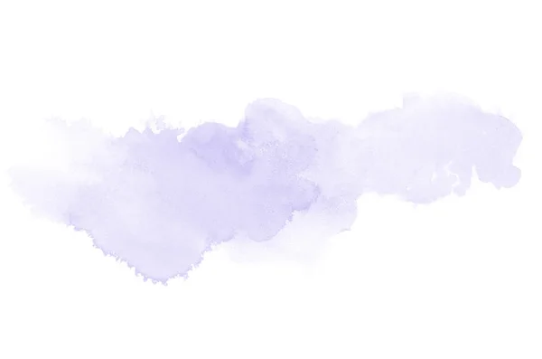 Abstraktes Aquarell-Hintergrundbild mit einem flüssigen Spritzer Aquarellfarbe, isoliert auf Weiß. violette Töne — Stockfoto