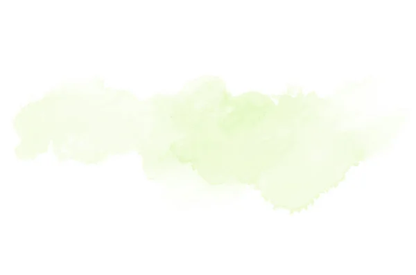 Obraz pozadí abstraktní akvarel s tekutým koláčem z akarelle barvy, izolované na bílém. Zelené tóny — Stock fotografie