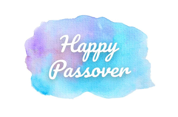 Abstract watercolor background image with a liquid splatter of aquarelle paint. Cold tones. Happy Passover — Stockfoto