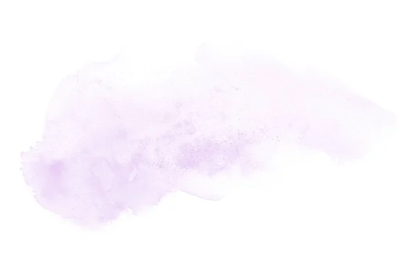 Abstract watercolor background image with a liquid splatter of aquarelle paint, isolated on white. Purple tones — Stock Photo, Image