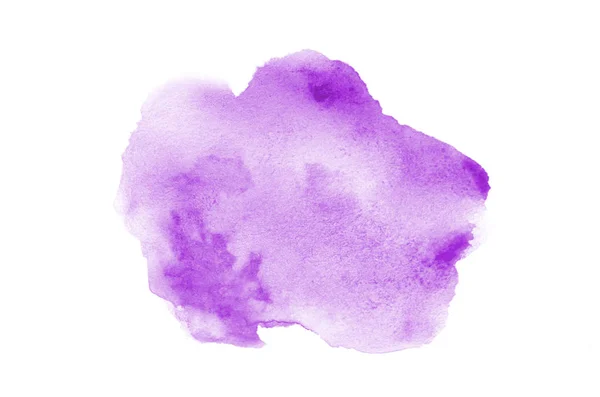 Image abstraite de fond aquarelle avec une éclaboussure liquide de peinture aquarelle, isolée sur blanc. Tons violets — Photo