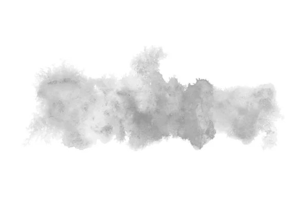 Imagem de fundo aquarela abstrata com um respingo líquido de tinta aquarelle, isolado em branco. Tons preto e branco — Fotografia de Stock