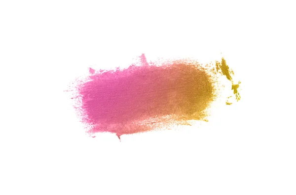 Smear och textur av läppstift eller akrylfärg isolerad på vit bakgrund. Brons färg — Stockfoto