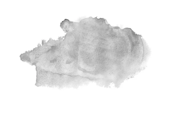 흰색에 고립 된 아쿠아렐 페인트의 액체 튀김추상 수채화 배경 이미지. 흑백 톤 — 스톡 사진