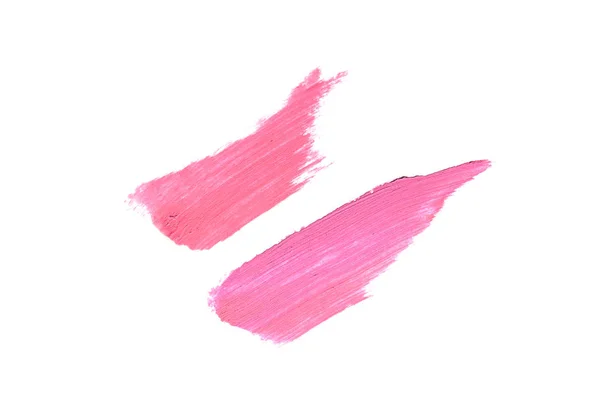 Smear Texture Lipstick Acrylic Paint Isolated White Background Stroke Lipgloss — Stock Photo, Image