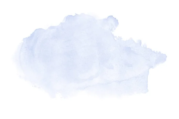 Image abstraite de fond aquarelle avec une éclaboussure liquide de peinture aquarelle, isolée sur blanc. Des tons bleus — Photo