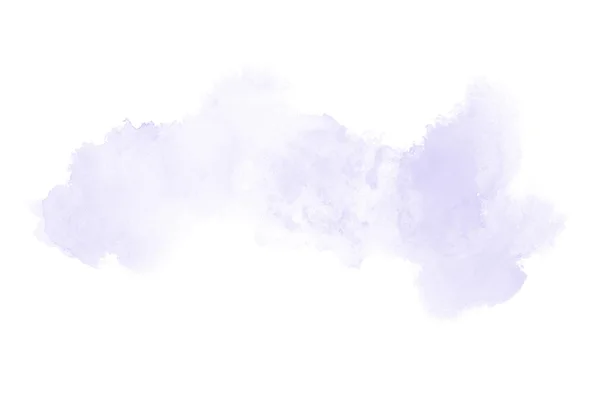 Imagem de fundo aquarela abstrata com um respingo líquido de tinta aquarelle, isolado em branco. Tons violeta — Fotografia de Stock