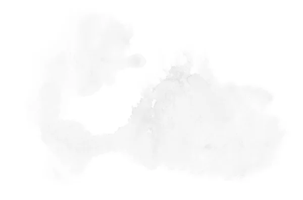 Imagem de fundo aquarela abstrata com um respingo líquido de tinta aquarelle, isolado em branco. Tons preto e branco — Fotografia de Stock