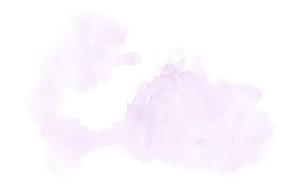 흰색에 고립 된 아쿠아렐 페인트의 액체 튀김추상 수채화 배경 이미지. 보라색 톤 — 스톡 사진