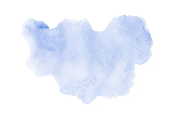 Abstract aquarel achtergrondafbeelding met een vloeibare Splatter van Aquarelle verf, geïsoleerd op wit. Blauwe tinten — Stockfoto