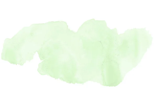 Abstrakcja akwarela obraz tła z ciekłym bryzg farby Aquarelle, izolowane na białym tle. Odcienie zieleni — Zdjęcie stockowe