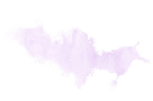 Abstract watercolor background image with a liquid splatter of aquarelle paint, isolated on white. Purple tones — Stock Photo, Image