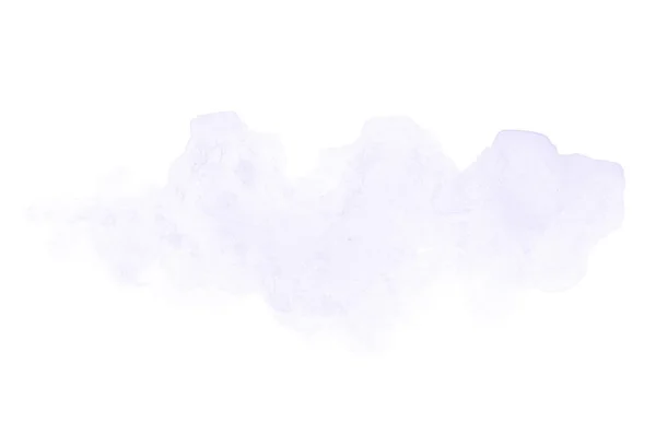 Imagem de fundo aquarela abstrata com um respingo líquido de tinta aquarelle, isolado em branco. Tons violeta — Fotografia de Stock