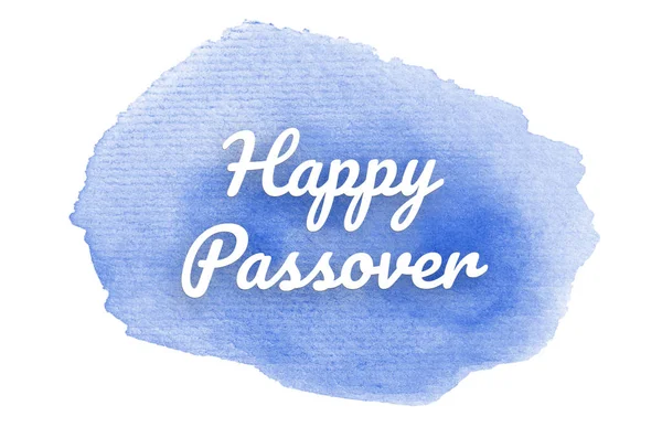 Abstract watercolor background image with a liquid splatter of aquarelle paint. Blue tones. Happy Passover — Stockfoto