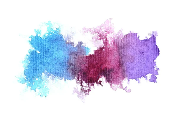 Abstrakcja akwarela obraz tła z ciekłym bryzg farby Aquarelle, izolowane na białym tle. Tony zimne — Zdjęcie stockowe