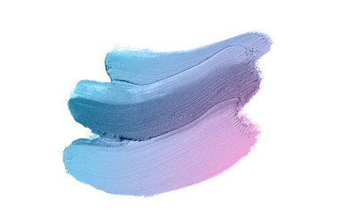 Smear ve ruj veya akrilik boya beyaz izole doku