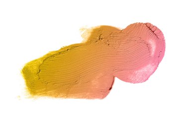 Smear ve ruj veya akrilik boya beyaz izole doku