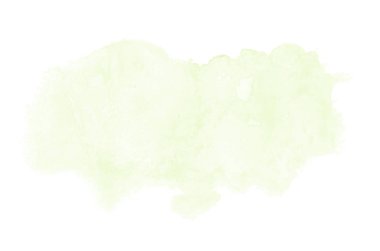 Beyaz üzerine izole edilmiş, sıvı bir kova boyası ile soyut suluboya arka plan görüntüsü. Yeşil tonları