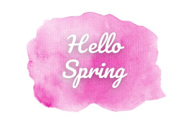 Kova boyası sıvı bir sıçrama ile soyut suluboya arka plan görüntüsü. Pembe tonları. Merhaba bahar