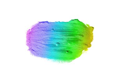 Smear ve ruj veya akrilik boya beyaz izole doku