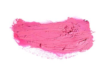 Smear ve ruj veya akrilik boya beyaz izole doku