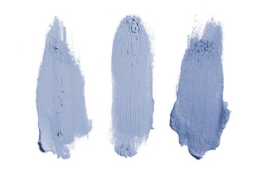 Smear ve ruj veya akrilik boya beyaz izole doku