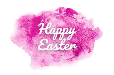 Kova boyası sıvı bir sıçrama ile soyut suluboya arka plan görüntüsü. Pembe tonları. Mutlu paskalya