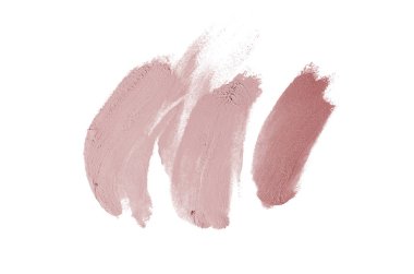 Smear ve ruj veya akrilik boya beyaz izole doku