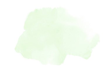 Beyaz üzerine izole edilmiş, sıvı bir kova boyası ile soyut suluboya arka plan görüntüsü. Yeşil tonları