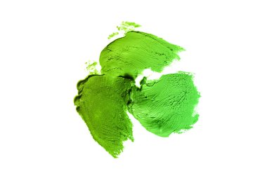 Smear ve ruj veya akrilik boya beyaz izole doku